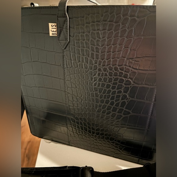 BEIS work tote in Black Croc - Picture 2 of 8